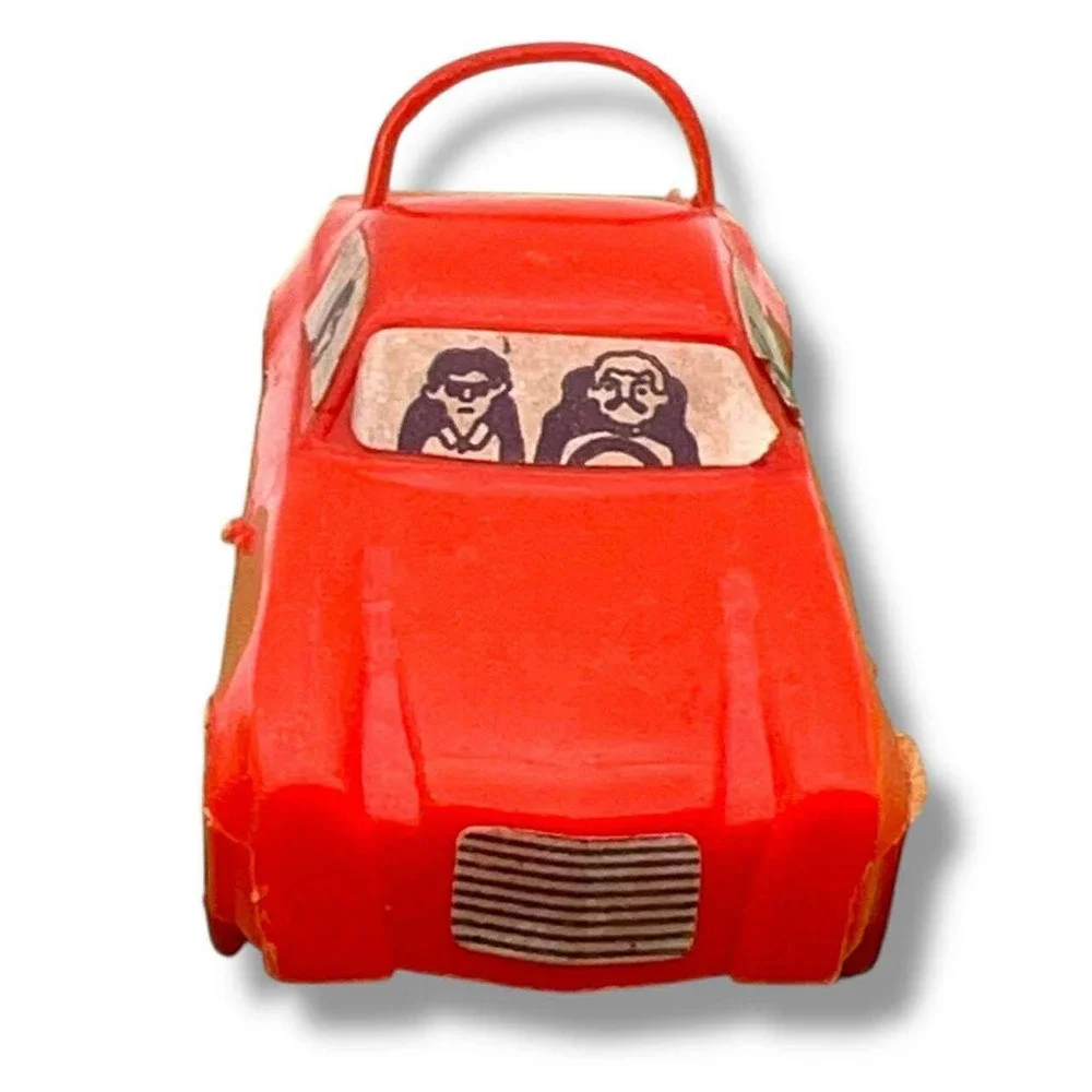 Vintage Red Plastic Toy Car with Driver Decals‎